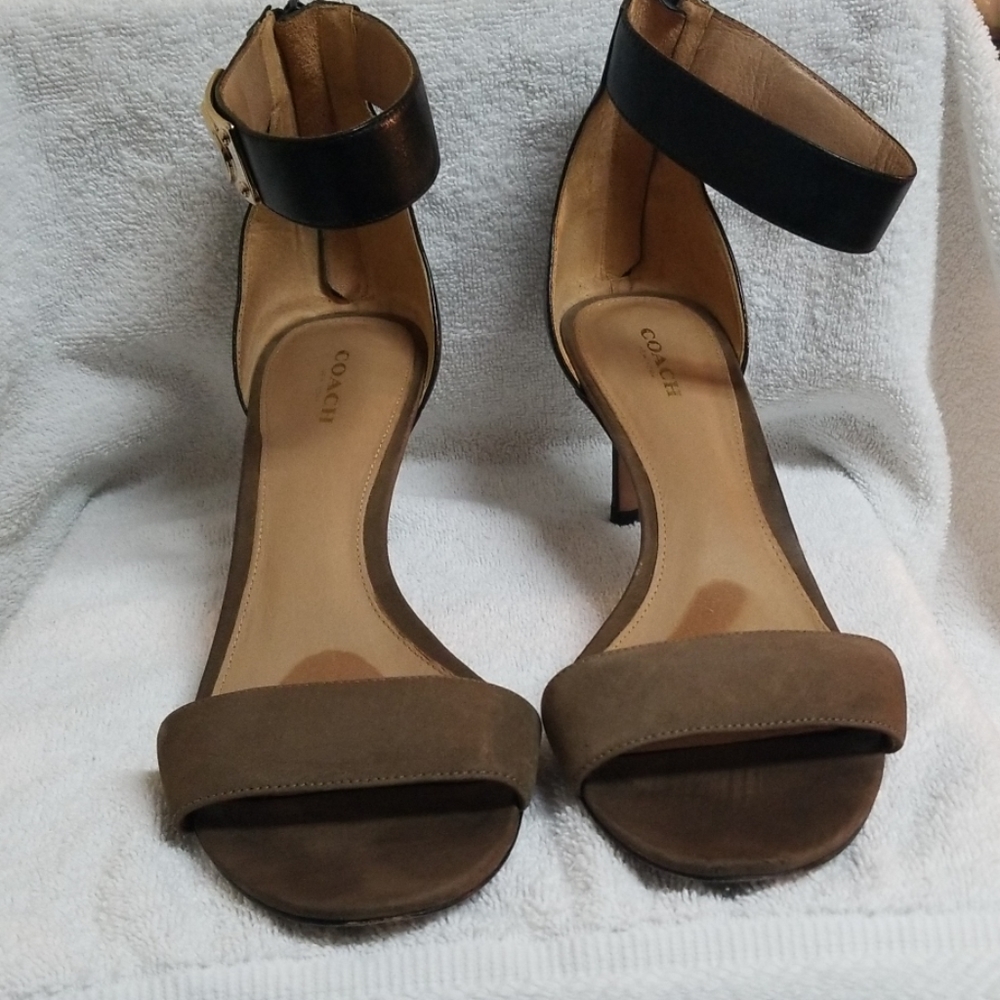 Classic Taupe and black sandals